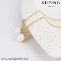 92940 Best selling elegant girl's jewelry long chain earrings imitation pearl pendant 18k gold color earrings